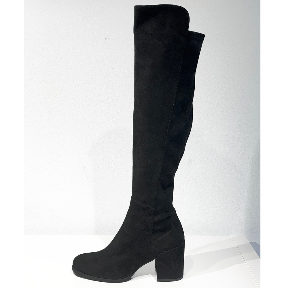 Stuart Weitzman Alljack Suede Block-Heel Knee Boots